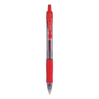 1.0mm Bold Point Red Gel Ink Rollerball Pens & Refills Pilot G2 10 Red 