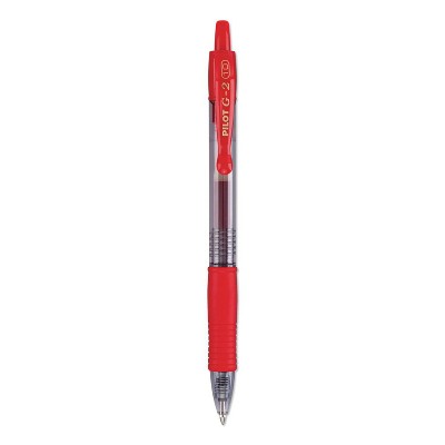 Pilot G-2 Gel Ink Pen, 1.0mm Bold - Red Ink (12 Per Pack)