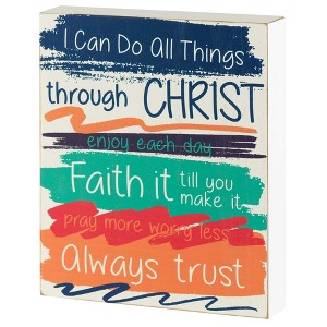 Dicksons Can Do All Things Through Christ Colorful 8 x 10 MDF Wall Tabletop Sign Plaque - 1 of 3