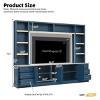 102.3" Farmhouse Entertainment Center Wall Unit for 75" TV,Large TV Stand with Bookshelves & Adjustable Shelves for Living Room-Baofuwish - 4 of 4