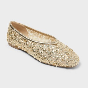 Women’s Sammie Shoes with Memory Foam Insole – A New Day™ Champagne - 1 of 4