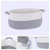 Unique Bargains Woven Handles Shelf Closet Storage Basket - 3 of 4