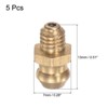 Unique Bargains Brass Straight Hydraulic Grease Thread Fitting Accessories 5 Pcs - 2 of 4