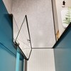 NicBex Shower Door  35.4" Wx72" H Pivot Tub Shower Doors with 1/4" (6mm) Tempered Glass Door and 304 Stainless Steel Open Outside, Matte Black - 4 of 4