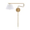 Kai Bohemian Plugin Wall Sconce Light Fixture Vintage Brass Finish - Nathan James: 1-Way Switch, Metal Body, No Bulb Included - 2 of 4
