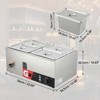 Commercial Food Warmer,1200W Electric Steam Table, Professional Countertop Stainless Steel Buffet Bain Marie,86-185°F Temp Control - 2 of 4