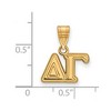 Black Bow Jewelry 14k Yellow Gold Plated Sterling Silver Delta Gamma Greek Life Medium Pendant - 2 of 3
