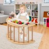 Costway 6 in 1 Climbing Arch for Toddlers with Collapsible Storage Bin Removable Cushion Natural/Colorful - 3 of 4
