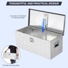 30 Inch Heavy Duty Aluminum Diamond Plate Tool Box Pick Up Truck Bed RV Trailer Toolbox - 3 of 4