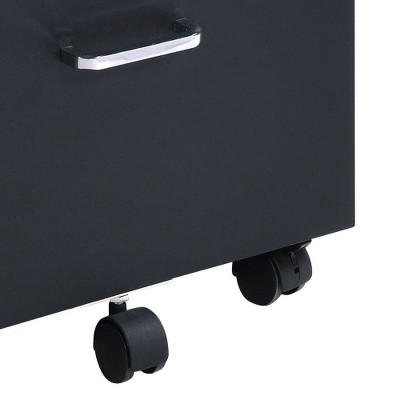Anybear Black Rectangular File Cabinet with 3 Drawer