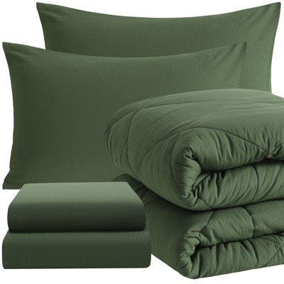 5 Piece Twin Bedding Set, All Season Super Soft Bed in a Bag - NTBAY