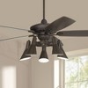52" Casa Vieja Retro Indoor Ceiling Fan with Light Kit LED Dimmable Remote Oil Rubbed Bronze Adjustable 5-Light for Living Room Kitchen - 2 of 4