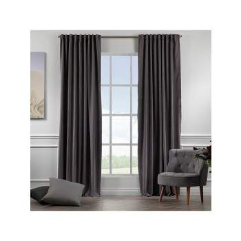 Towels Beyond Extra Long Room Darkening Faux Velvet Curtain Panels Set of 2