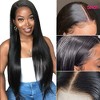 Jessie's Wig 18-38 Inch Straight Human Blended Hair Glueless Wig 5x5 Pre Cut Lace Natural Black 1 Pcs/Pack - 2 of 4