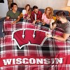 NCAA Wisconsin Badgers Plaid Ultra Cozy Throw Blanket - 3 of 3