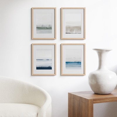 Classic 8x10 Beige Oak Wood Wall Frame Set