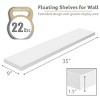 3 Pack (35"x9") Sorbus Long Floating Wall Shelves for Bedroom, Decor, Kitchen, Living Room - for Trophies, Frames, Bookshelf - 3 of 4