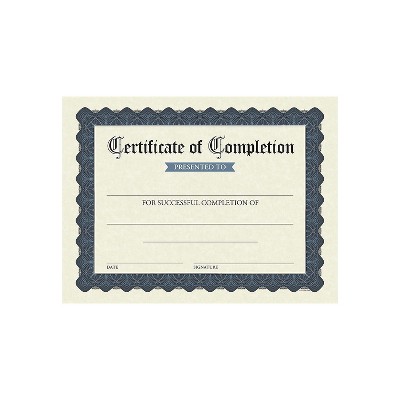 Great Papers Completion Certificates 8.5" x 11" Stone Blue 15/Pack (2020149)