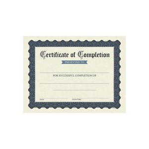 Great Papers Completion Certificates 8.5" x 11" Stone Blue 15/Pack (2020149) - 1 of 1
