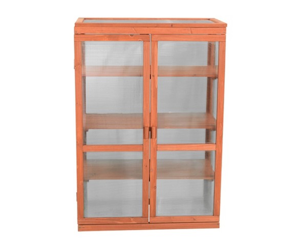 Wood Mini Greenhouse - Brown - Leisure Season