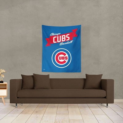 Chicago Cubs Blue and Red Wall Hanging Tapestry, 34 x 40 inches