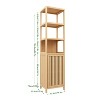GDFStudio Ken Bamboo Freestanding Cabinet with Shutter Door and 3 Tier Shelves - 3 of 4