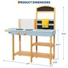 Wooden Play Kitchen,Outdoor Wood Mud Kitchen for Kids , Removable Sink & Faucet, Chalkboard, Storage Shelves＆Pretend Stove - 3 of 4