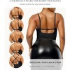 SHAPELLX Tummy Control Shapewear Bodysuit for Women Body Shaper Removable Straps Low Back Shapewear with Built-in Bra—Black 38 - 2 of 3