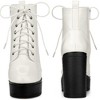 Perphy Women's Platform Lace Up Block Heel Western Combat Boots - 2 of 3