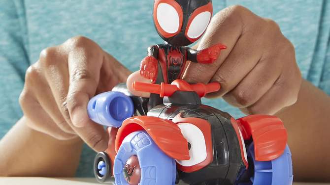 Marvel Spidey and His Amazing Friends Miles Morales Techno-Racer, 2 of 11, play video