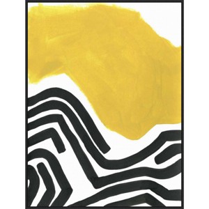 32" x 42" Color Block Maze I by June Erica Vess Framed Canvas Wall Art Print - Amanti Art - 1 of 4