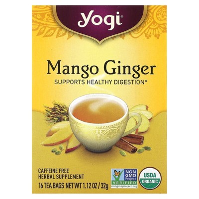Yogi Tea, Mango Ginger, Caffeine Free, 16 Tea Bags, 1.12 oz