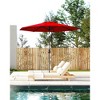 7.5FT Outdoor Patio Umbrella with 6 Sturdy Ribs, Table Umbrella with Push Button Tilt and Crank, UV Protection Waterproof (Red) - 2 of 4