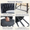 Lirago Two Sets of Swivel Bar Stools with Cotton-Linen Cushions & Electroplated Metal Frames-Rotatable Design - 4 of 4
