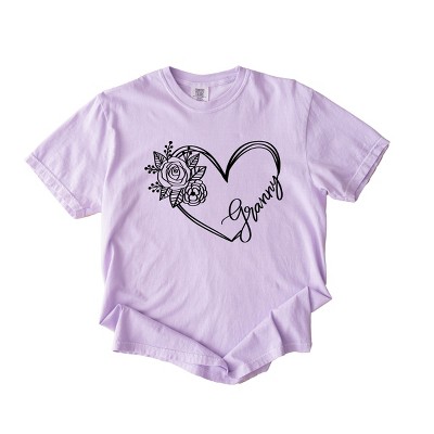 Simply Sage Market Granny Heart Outline Garment Dyed Tee