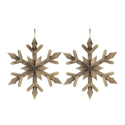 Whisen Fir Wood Snowflake Ornament, 21.7” Dimension, Perfect Christmas Tree Decor & Gift
