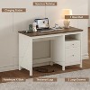 PAGED Stylish Gaming Desk with USB-A Ports, Home Office Desk with Wooden Legs, Computer Desk for Living Room - 2 of 4