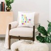 Hello Sayang 'You Make My Heart Go Boom Boom' Square Throw Pillow White/Red/Yellow - Deny Designs - 2 of 4