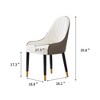 LOVSON Modern Kitchen Dining Room Chairs Set of 4 Modern PU Leather High Back Soft Seat Living Room Chairs,White+gray - 4 of 4