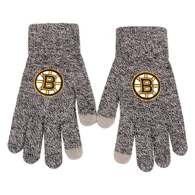 NHL Boston Bruins Gray Knit Gloves