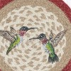 Earth Rugs Vibrant Hummingbird Design Round Jute Trivet - 3 of 3