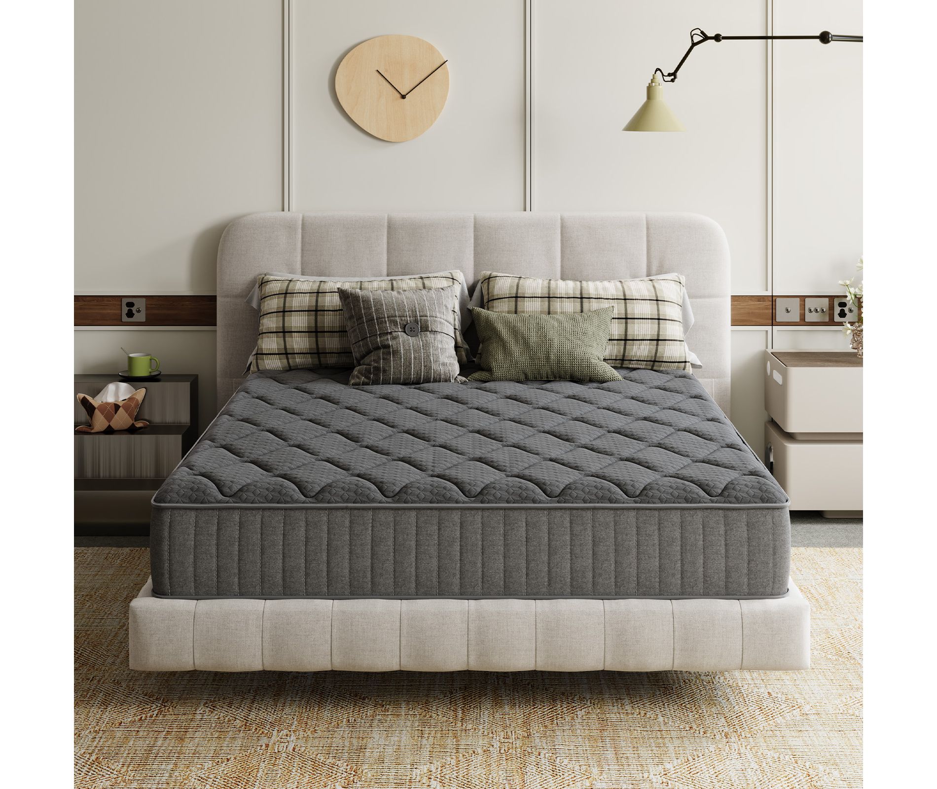 Novilla 6 8 Inch Medium Hybrid Mattresses with Bonnell Spring and Gel Memory Foam for Cool Night Sleep, Pressure Relief