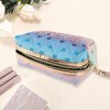 Unique Bargains Women Pink Heart Makeup Bag Blue Green Pink 1 Pc - 2 of 3