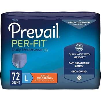 Prevail Adult Incontinence Underwear for Men & Women, Maximum Absorbency,  XX-Large, 48 Count