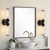 POWLIG 20.3-in 2-Light Black Modern Dimmable Wall Sconce with Transparent Glass Shade - 3 of 4