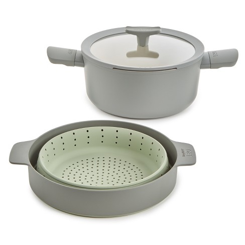 Berghoff Balance 3pc Non-stick Ceramic Steamer Set, Recycled Aluminum 