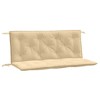 vidaXL Garden Bench Cushions 2 pcs Melange Beige 47.2"x19.7"x2.8" Fabric - 2 of 4