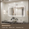 Keonjinn LED Front Light Bathroom Vanity Wall Mirror, 3 Color Temperatures, Anti-fog - 3 of 4