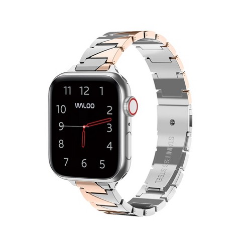 Waloo Two Tone Stainless Steel Band For Apple Watch - 42/44/45/49mm - Rose  Gold/Silver