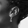 Black Bow Jewelry Black & White Diamond Triangle Lever Back Earrings in Sterling Silver - 3 of 4